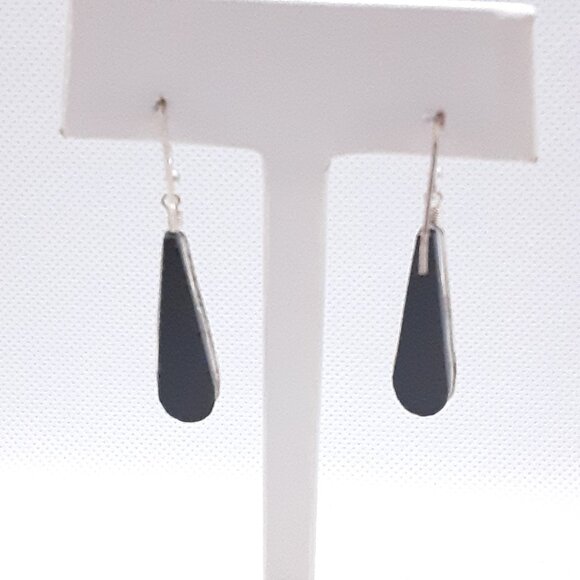 New Sparkley Multicolored Dichroic Glass 925 French Wire Drop Earrings - Picture 9 of 14